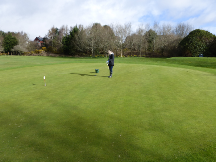 The chipping green at Dunmurry Golf Club which was used as a control group when testing the effects of Maxstim biostimulants. 