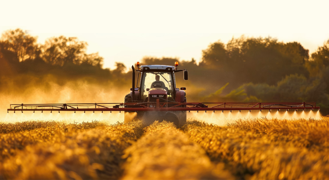 Crop spraying with biostimulants